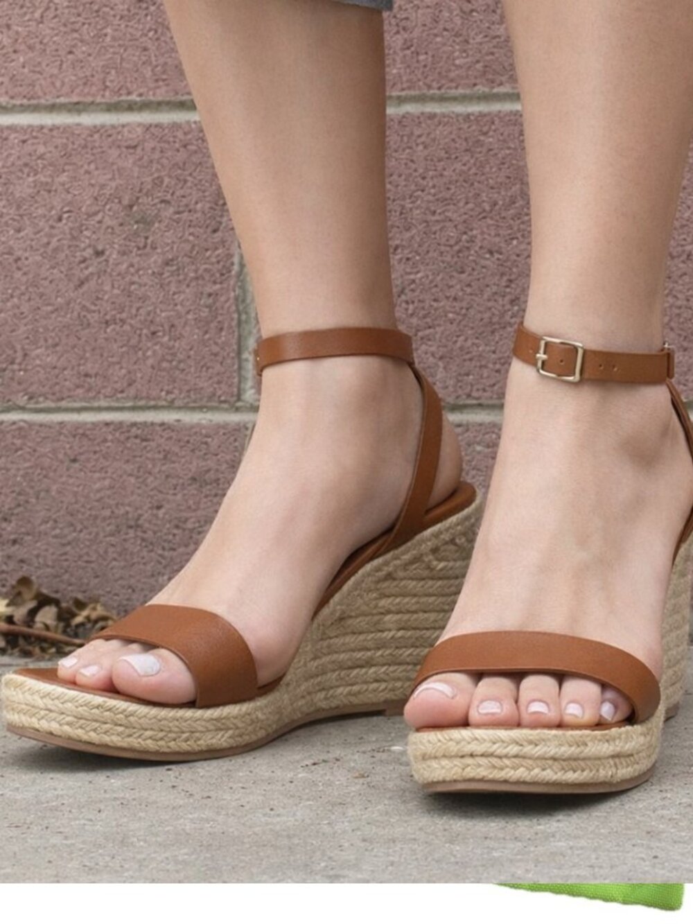 A New Day Shoes Tina Heels Platform ESPADRILLE WEDGE SANDALS Women's Size 9.5